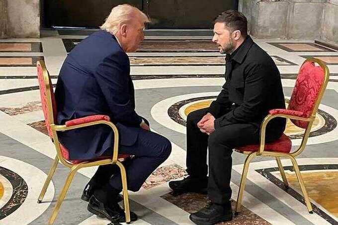 В Риме Зеленский призвал Трампа продолжать участвовать в мирном процессе