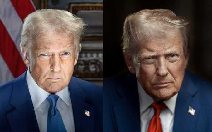 Белый дом заменил портрет Трампа на более задумчивую композицию