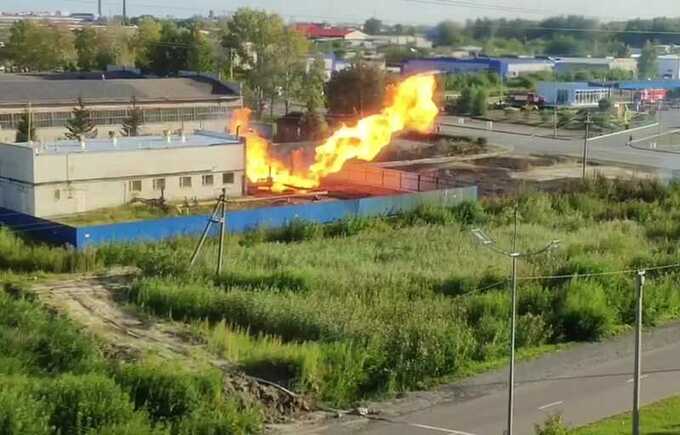 В Кургане произошёл инцидент с возгоранием на станции распределения газа